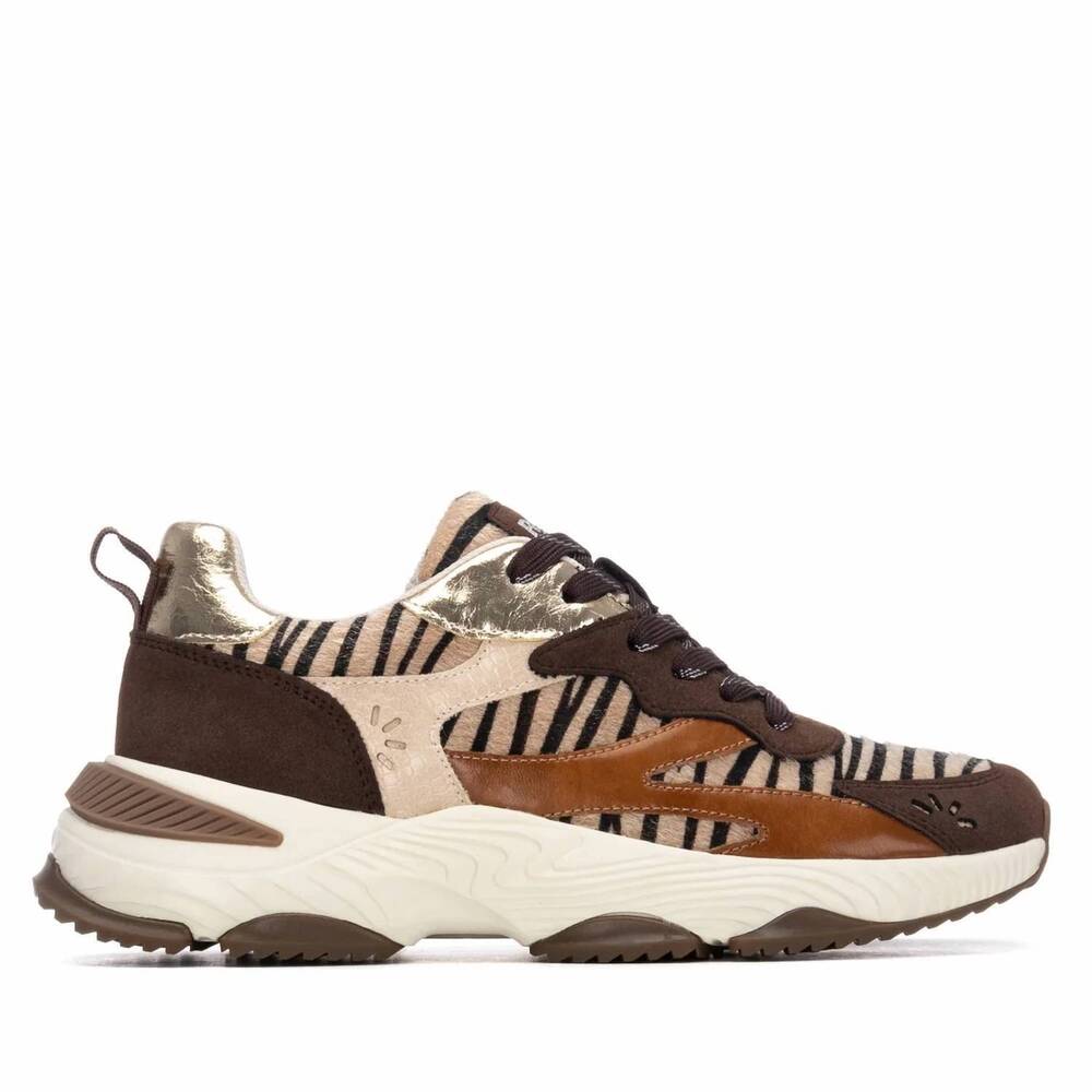 NEW REFRESH women's casual platform sneakers in camel